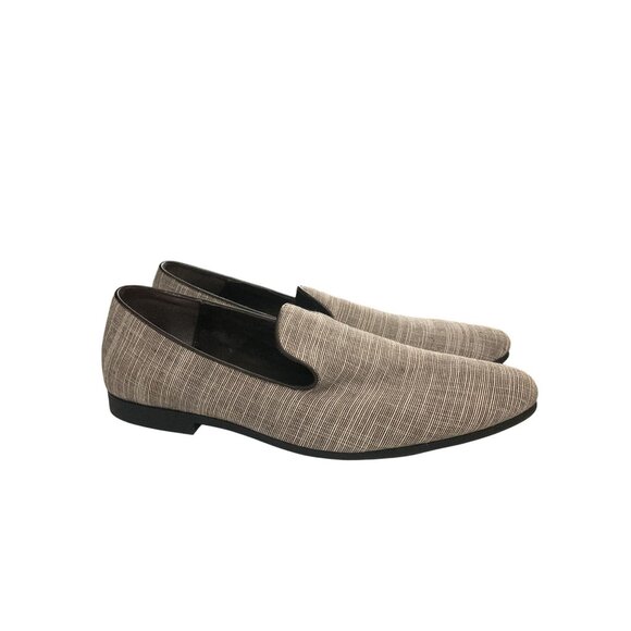 Giorgio Brutini Mens size 12M Beige Brown Fabric Upper Slip-On Loafers shoes - Picture 5 of 8
